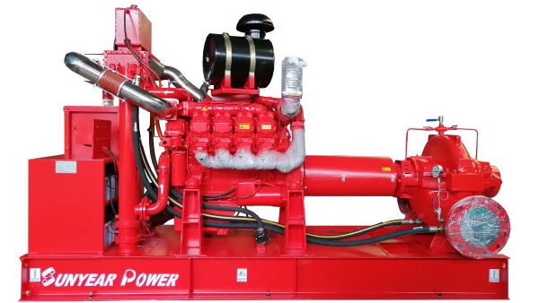 柴油機消防泵組下線----蒲城機場應(yīng)用
